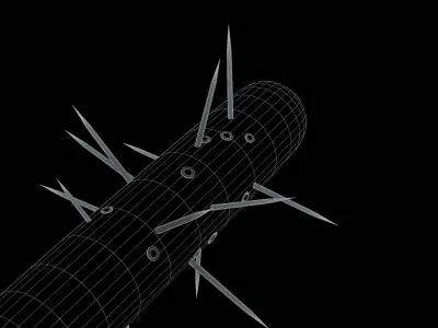 Post apo baseball bat Free low-poly 3D model