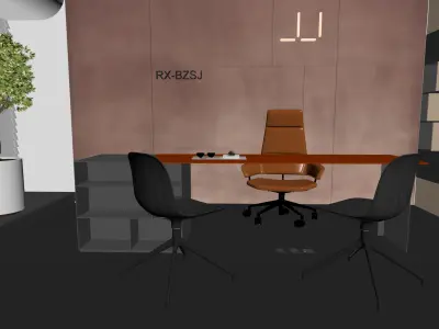  Office interior scene 45 3D model