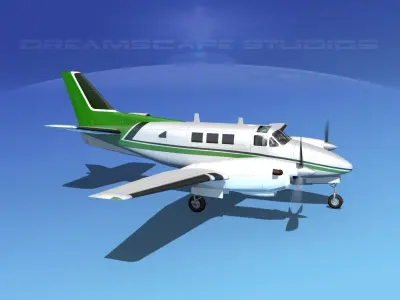 Beechcraft King Air C90  V13 3D model