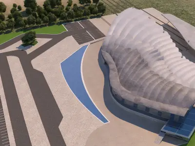 0125 - Train Station Architecture Project 3D model