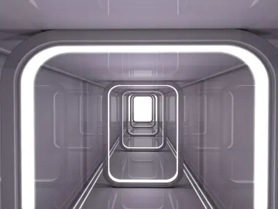 Sci Fi Corridor 3D model 173