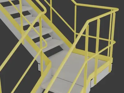 Staircase 001 3D Model 3D model