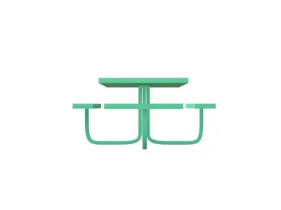 Park Table v1 004 Low-poly 3D model