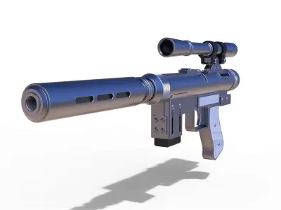 Blaster pistol SE-14R of Lando Calrissian 3D model