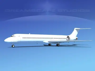McDonnell Douglas MD-87 Unmarked 3 3D model