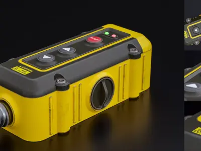 Factory Electrical Switch 9x19x6 Low-poly 3D model