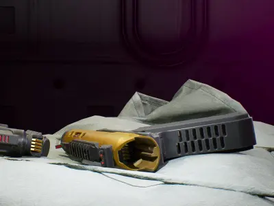 Energy Emblazer EK-3000 - Sci-Fi Plasma Gun Low-poly 3D model