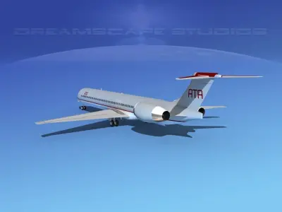McDonnell Douglas MD83 ATA Airlines 3D model