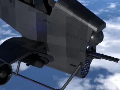 Sci-fi spacecraft 3D model