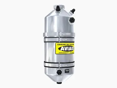 Aviaid Dry Sump Oil Tank Low-poly 3D model