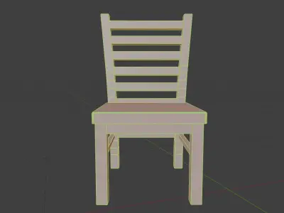 Medieval Chair Free low-poly 3D model