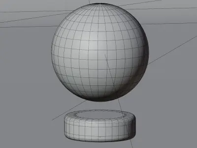 Magic floating sphere Free low-poly 3D model