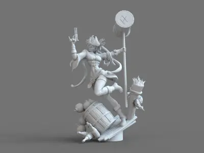 Harley Quinn from Batman DC Comics STL collectibles 3D print model
