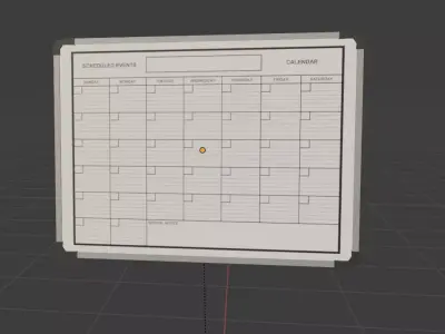 Board - Date Free low-poly 3D model