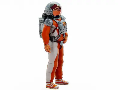 ASTRONAUT V-4  Rigged for Unreal Engine - Unity - MIXAMO  3D model