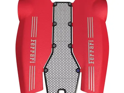 Red Engine Cover 022 3D model