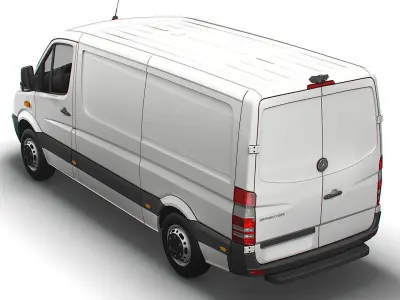 Mercedes Benz Sprinter Van L2H1 2008 3D model