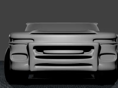 pickup futuristic Free low-poly 3D model