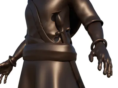 Sikh Warrior Bronze Statue Nihang 3D model