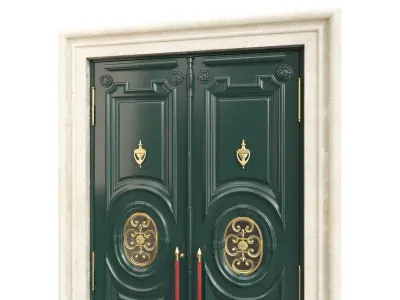 Entrance classic door 118 3D model