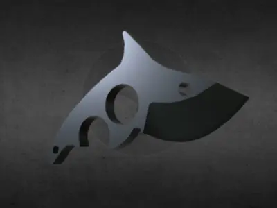 knife package Low-poly 3D model