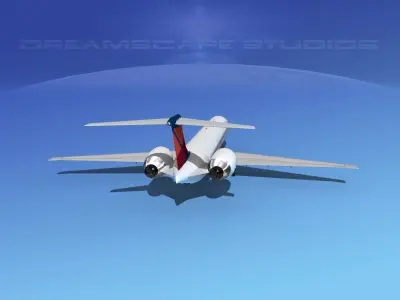 McDonnell Douglas MD83 Delta Airlines 2 3D model