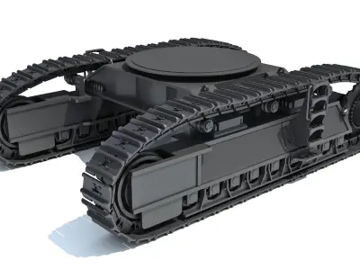 Bulldozer Excavator Track 3D model
