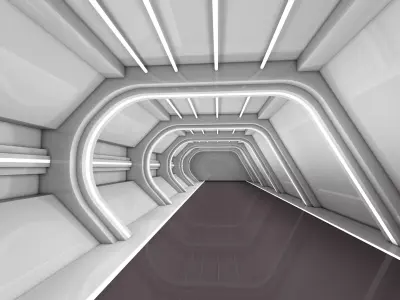 Corridor Interior 3D model 3