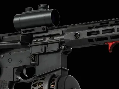 AR 15 Colt V1 Low-poly 3D model