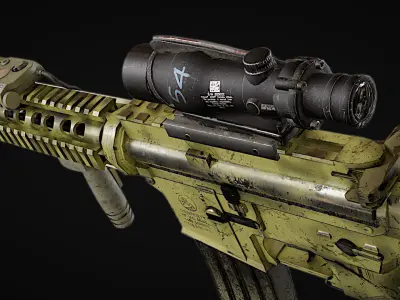 M4 Carabine Free low-poly 3D model