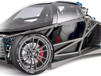 B2-Spirit 300 and Nucleus Chassis Free 3D model