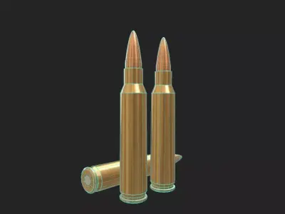 556x45mm  Ammo Low-poly 3D model