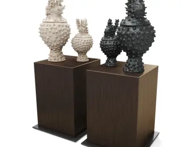 Blowfish vases 3D model