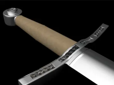 Simple Sword Set Low-poly 3D model