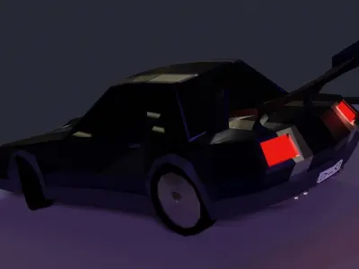 LowPoly Sport Car Free low-poly 3D model