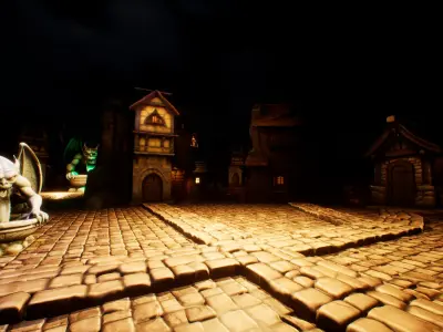 Fantasy Medieval Village Asset Pack Low-poly 3D model