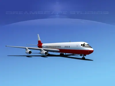 Douglas DC-8-63 Corporate 3 3D model