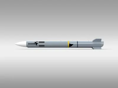 New generation long-range radar missile SHADOW Free low-poly 3D model