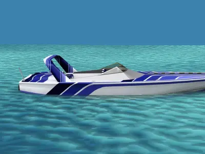 Phazer 38 Cigarette Boat V03 3D model
