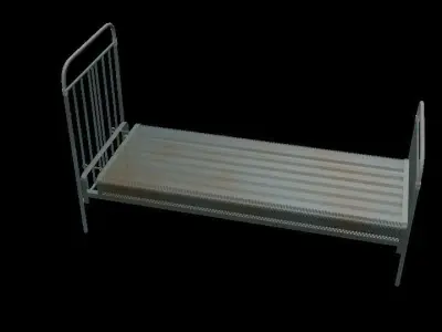 Metal bed Free 3D model