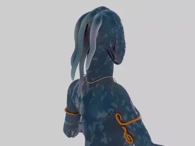 MERMAID WATER WORLD OCEAN CREATURE GINIKA AS ADAPTED Low-poly 3D model