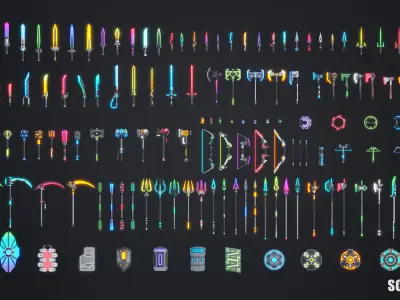 Ultimate Stylized Weapons Low-poly 3D model