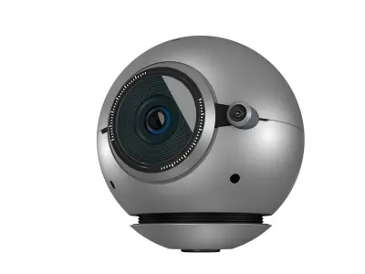 Drone silver Low-poly 3D model