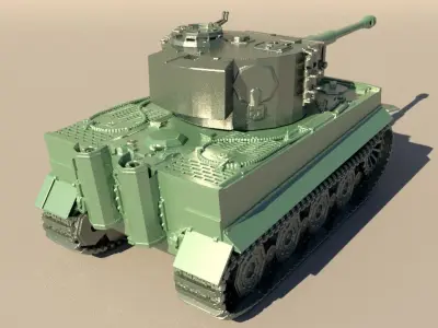 Tank Tiger I for 3Dprint 3D print model