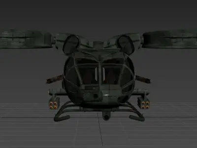 Helicopter military 3D model