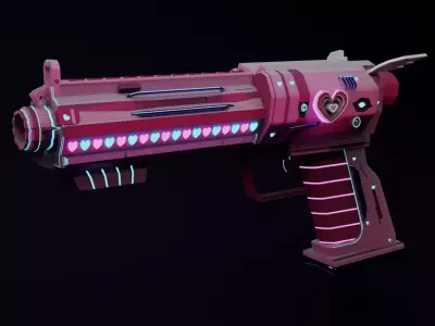 Sci-Fy Heart Gun 3D model