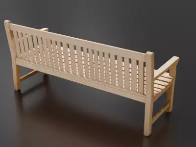 country garden bench 3D print model