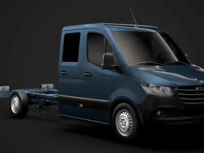 Freightliner Sprinter Chassis Crew Cab L3 RWD 2020 3D model