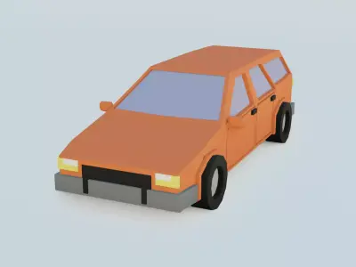 car 4 low poly Free 3D model