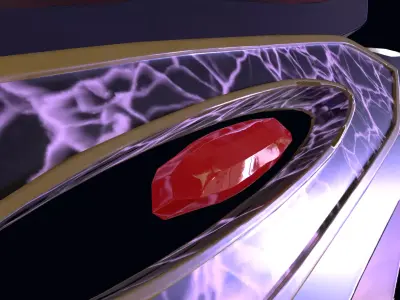 Magic Halberd Low-poly 3D model